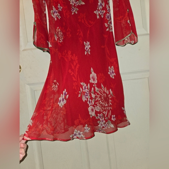 Floral Red Dress - Picture 5 of 12